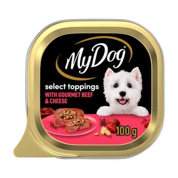 My Dog Adult Wet Dog Food Gourmet Premium Beef With Cheese Select Toppings | 100g