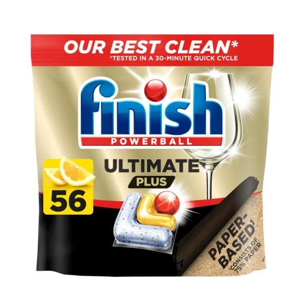 Finish Ultimate Plus Dishwashing Tablets Lemon | 56 Pack