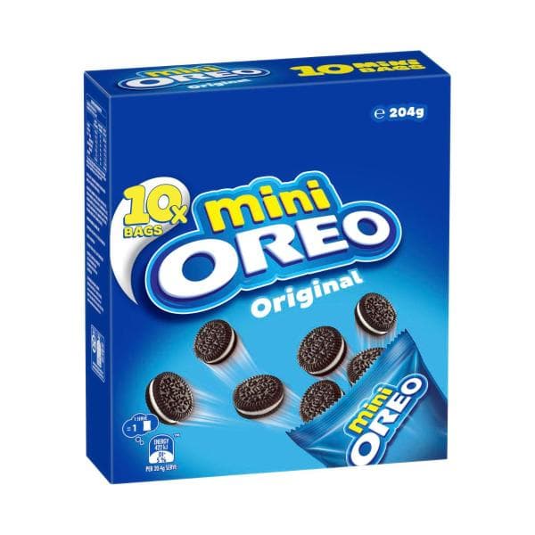Oreo Mini Original Cookies Multipack 10 Pack | 204g