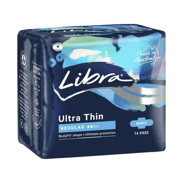 Libra Pads Ultra Thin Regular Wings | 14 Pack