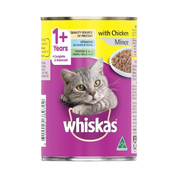Whiskas Adult 1+ Years Wet Cat Food with Chicken Mince Can | 400g