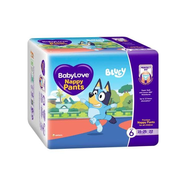 Babylove Nappy Pants Size 6 (15-25kg) | 22 pack