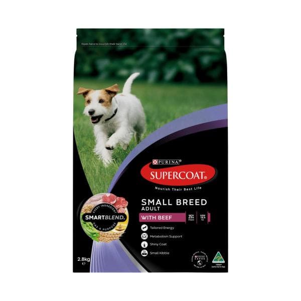 Supercoat Adult Small Breed With Beef Dry Dog Food | 2.8kg