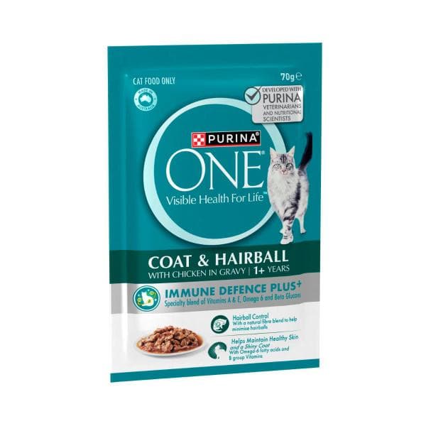 Purina One Adult Hairball Cat Food With Chicken Pouch | 70g
