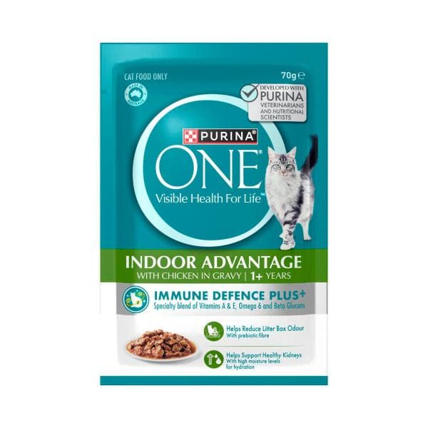 Purina One Adult Indoor Cat Food With Chicken Pouch | 70g