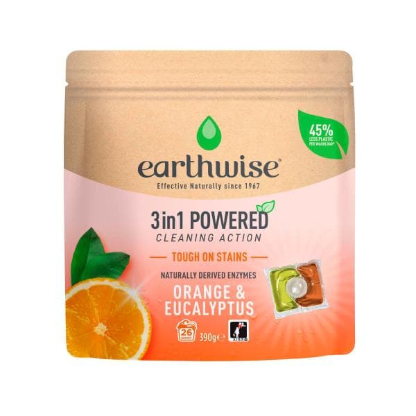 Earthwise 3 In 1 Laundry Capsules Orange & Eucalyptus | 26 pack