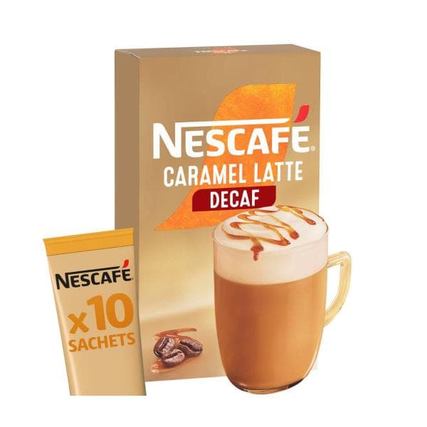Nescafe Caramel Latte Decaf | 10 pack