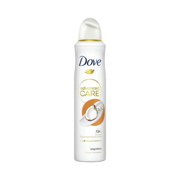 Dove Women Deodorant Advanced 72hr Aerosol Coconut & Jasmine | 250mL