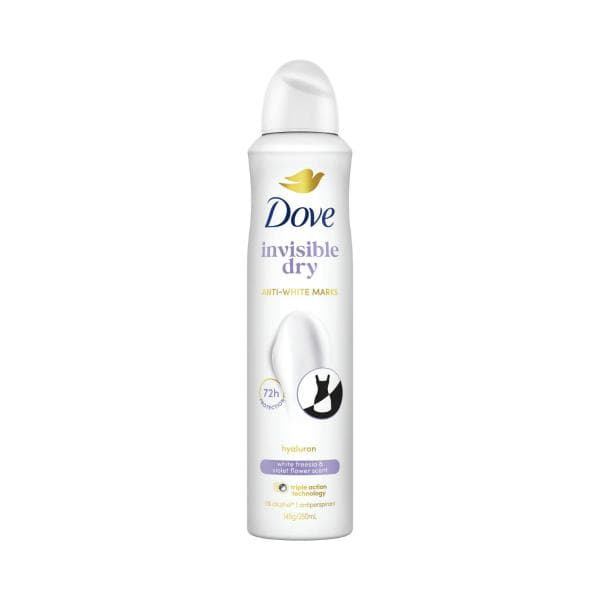 Dove Women Deodorant Advanced 72hr Aerosol Invisible Dry | 250mL