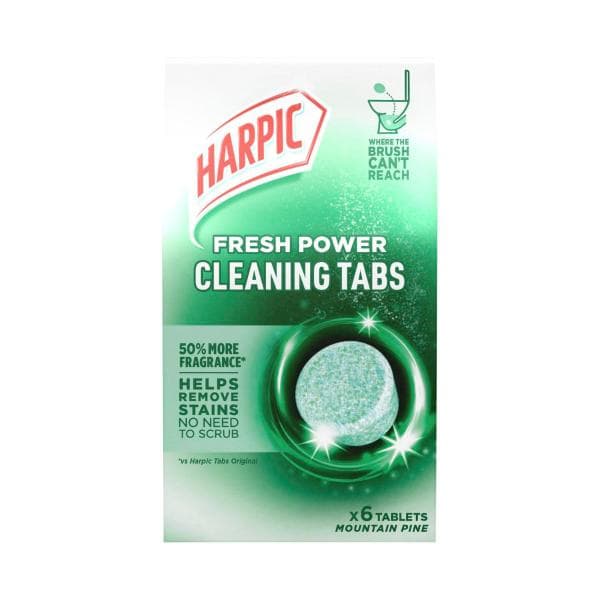 Harpic Fresh Power Toilet Cleaning Tabs Mountain Pine | 6 Pack