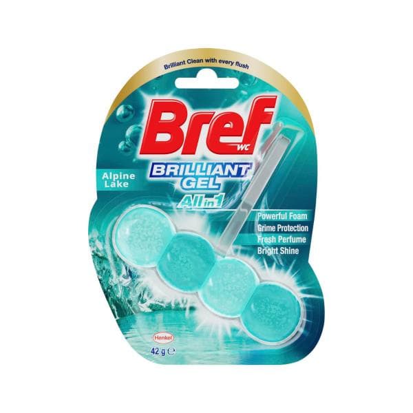 Bref Brilliant Gel Rimblock Alpine Lake Toilet Cleaner | 42g