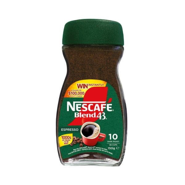 Nescafe Blend 43 Espresso Instant Coffee | 150g