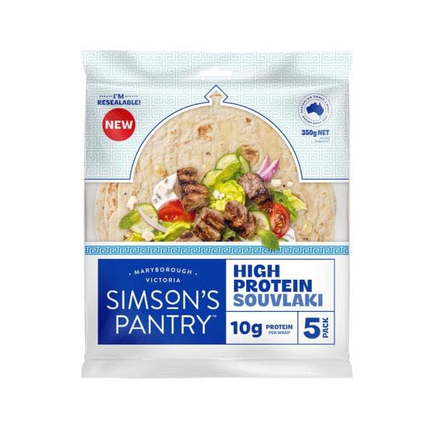 Simson's Pantry High Protein Souvlaki 5 Pack | 350g