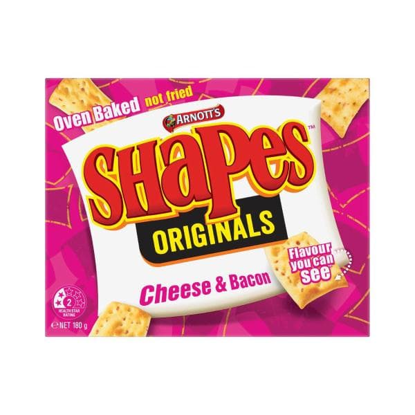 Arnott's Shapes Cheese Bacon | 180g