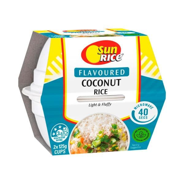 Sunrice Microwave Coconut Flavoured Rice Cup | 250g