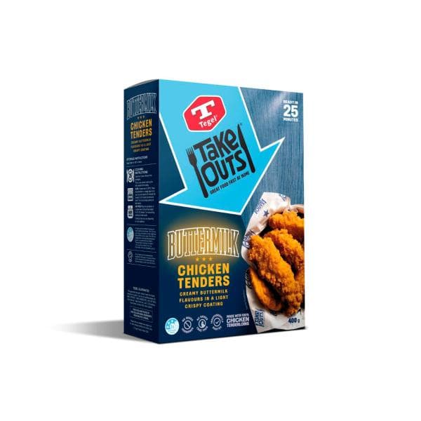 Tegel Takeouts Frozen Chicken Tenderloins Ruffle Buttermilk Style | 400GRAM