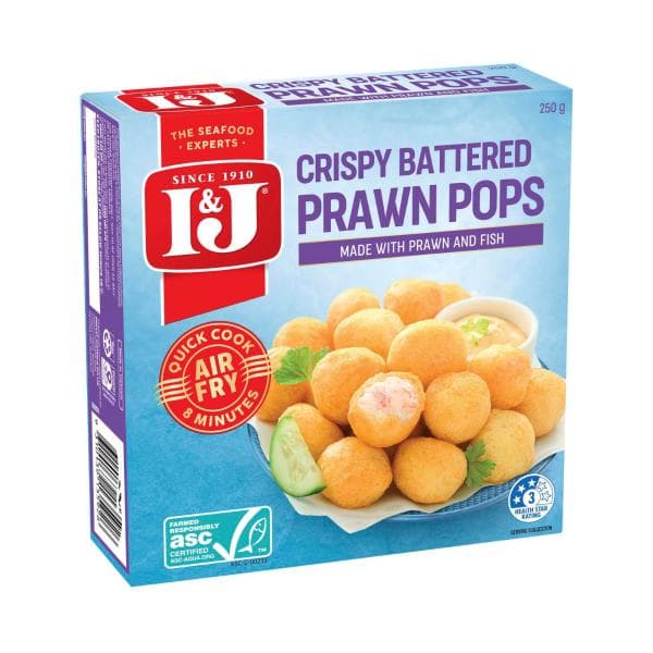 I&J Battered Prawn Pops | 250g