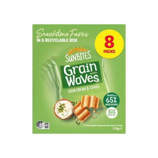 Sunbites Grain Waves Chips Kids' Lunchbox Multipack 8 Pack | 176g