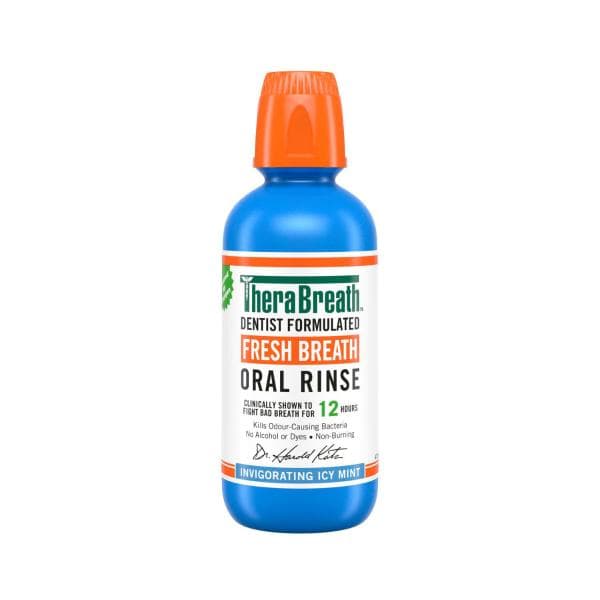 Therabreath Fresh Breath Mouthwash Invigorating Icy Mint | 473mL
