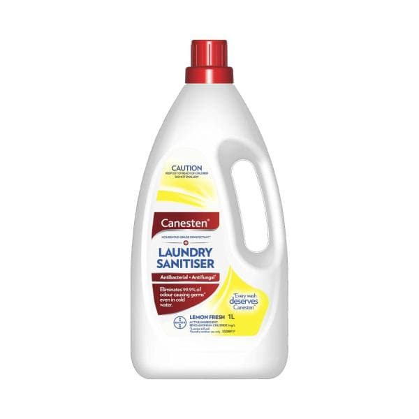 Canesten Antibacterial And Antifungal Hygiene Laundry Rinse Sanitiser Lemon Scented | 1L