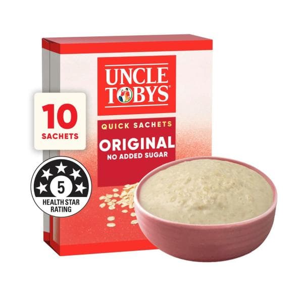Uncle Tobys Sachets Oats Quick 10 Pack | 340g