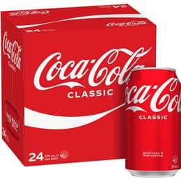 Coca-Cola Classic Soft Drink Cans