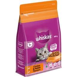 Whiskas Adult 1+ Years Dry Cat Food Chicken & Rabbit Flavours