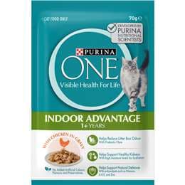 Purina One Adult Indoor With Chicken In Gravy Wet Cat Food