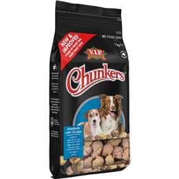 VIP Chunkers Adult Chilled Fresh Dog Food Chicken Meatballs