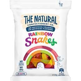 The Natural Confectionery Co. Rainbow Snakes Lollies