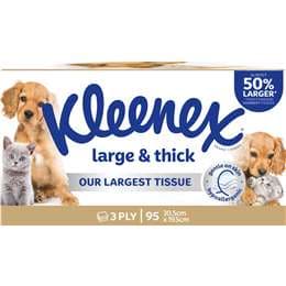 Kleenex Large & Thick 3 Ply Facial Tissues