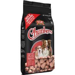 VIP Chunkers Adult Chilled Fresh Dog Food Lamb & Veges Meatball