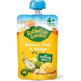 Rafferty's Garden Banana Pear & Mango Baby Food Puree Pouch 4+ Months