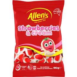 Allen's Strawberry & Cream Lollies Bag