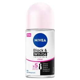 Nivea Black & White Invisible Clear Roll On Deodorant