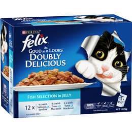 Felix Doubly Delicious Fish Selection Wet Cat Food