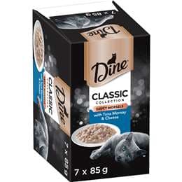 Dine Adult Wet Cat Food Saucy Morsels with Tuna & Cheese