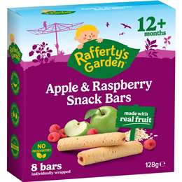 Rafferty's Garden Apple & Raspberry Snack Bars Bars With Fruit 12+ Months