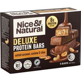 Nice & Natural Deluxe Protein Bar Salted Caramel Cashew & Choc 5 Pack
