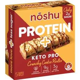 Noshu Protein Plus Keto Pro Bars Crunchy Cookie Butter