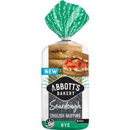 Abbott's Bakery Sourdough English Muffins Rye