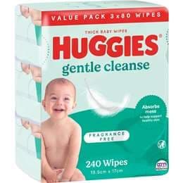 Huggies Gentle Cleanse Baby Wipes Fragrance Free
