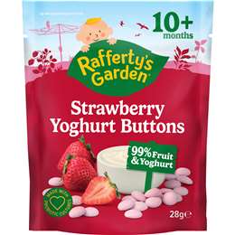 Rafferty's Garden Baby Food Strawberry Yoghurt Buttons 12+ Months