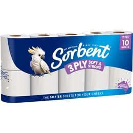 Sorbent Soft & Strong 3 Ply Toilet Paper