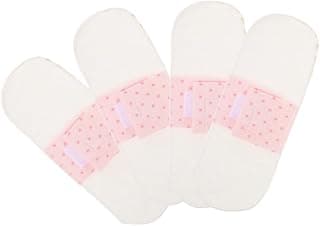 4pcs Reusable Cotton Menstrual Pads for Women, Soft Breathable Cloth Panty Liners Panty Liners Washable Period Sanitary 
