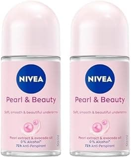 NIVEA Pearl and Beauty Roll-On Deodorant 50ml | Anti-Perspirant Deodorant for Women | 48-hour Protection from Sweat & Bo