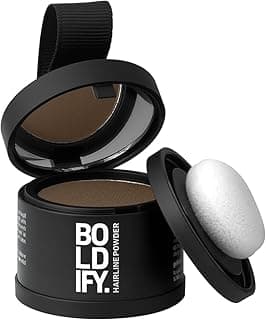BOLDIFY Hairline Powder - Root Touch Up Hair Color for Gray Coverage - Bald Spot Concealing Hair Powder for Women and Me