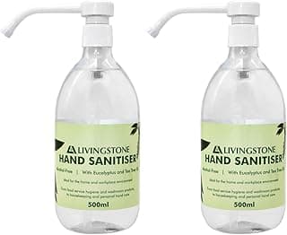 Livingstone Alcohol-Free Hand Sanitiser with Dispenser Pump 500mL (Pack of 2)