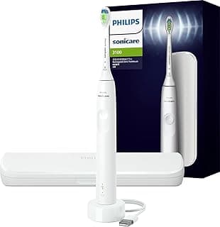 Philips Sonicare 3100 Sonic Lightweight Electric Toothbrush with Pressure Sensor and Replacement Reminder, White, HX3671