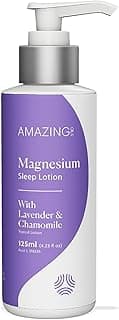 Amazing Oils Sleep Magnesium Lotion - Natural Body Lotion with Magnesium Complex, Lavender & Chamomile for Restless Legs